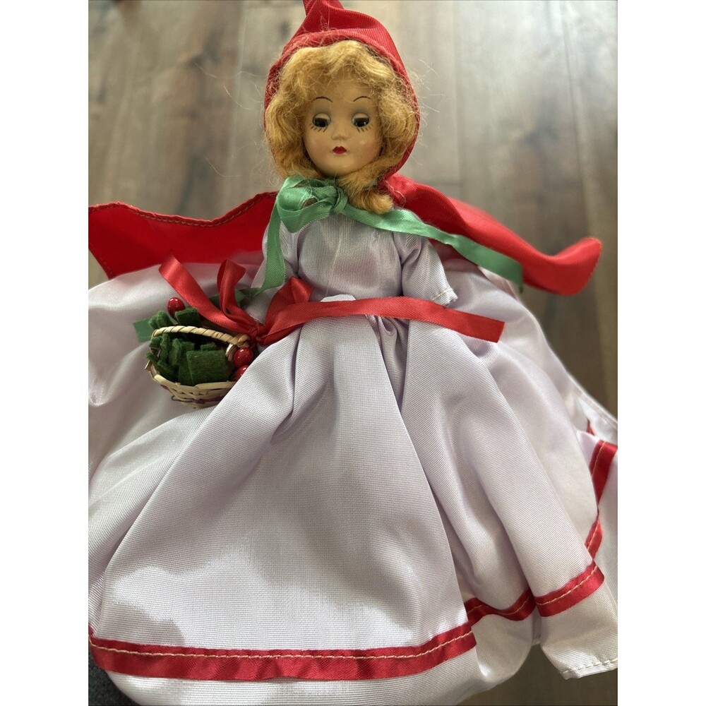 Vintage Madame Alexander 8” Little Red Riding Hood Doll Articulated Neck 1950s